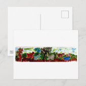 Parade van dinosaurussen en briefkaart van ezels (Voorkant / Achterkant)