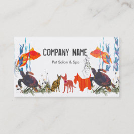 Parade van Huisdieren Vis Kat Hond Zorg Afspraak Afsprakenkaartje