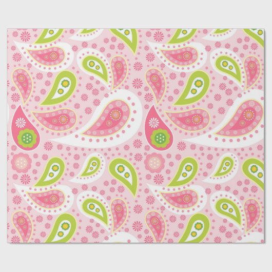 Parade van Pink Paisley Cadeaupapier (Vlak)