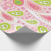 Parade van Pink Paisley Cadeaupapier (Hoek)