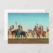 Parade van Warriors door Maynard Dixon Briefkaart (Voorkant / Achterkant)