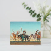 Parade van Warriors door Maynard Dixon Feestdagenkaart (Staand voorkant)