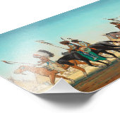 Parade van Warriors door Maynard Dixon Foto Afdruk (Hoek)