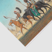 Parade van Warriors door Maynard Dixon Tissuepapier (Detail)