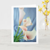 Parade White Calla Lily Wenskaarten Kaart (Gele Bloem)