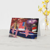 Parade with Statue of Liberty Float and Flag Kaart (Gele Bloem)