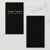 Paradiddle Drummer Sheet Music Drumming Visitekaartje (Voorkant / Achterkant)