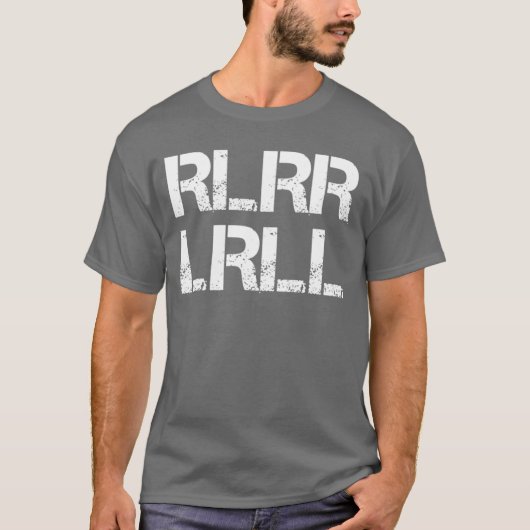 Paradiddle RLRR LRLL Drummer Percussionist Drummen T-shirt (Voorkant)