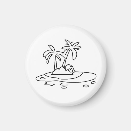 Paradies eiland magneet, vakantie magneet (Voorkant)