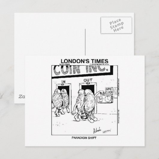 Paradigm Shift Funny Cartoon Gifts & Collectibles Briefkaart (Voorkant / Achterkant)