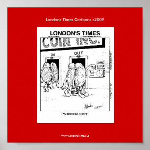 Paradigm Shift Funny Cartoon Rick London Poster