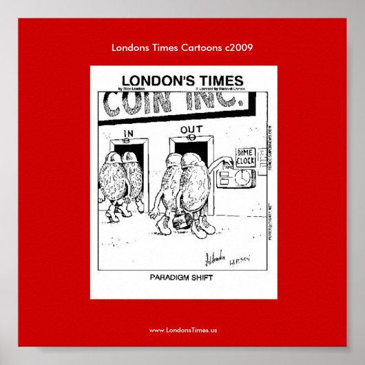Paradigma Shift Grappige Cartoon Rick Londen Poste Poster (Voorkant)