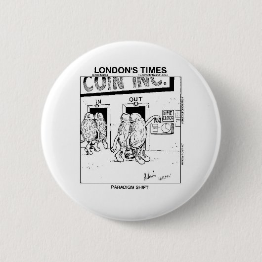 Paradigma Verschuiving Grappige Cartoon Cadeaus & Ronde Button 5,7 Cm (Voorkant)