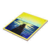 Paradijs aan het strand tegeltje (Zijkant)