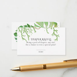 Paradijs Baby Shower Tropische Luier Raffle Informatiekaartje