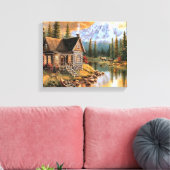 "Paradijs Berg Thuis" Canvas Afdruk (Insitu (Woonkamer))