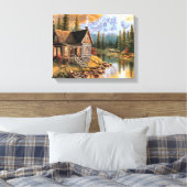 "Paradijs Berg Thuis" Canvas Afdruk (Insitu (Slaapkamer))