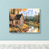 "Paradijs Berg Thuis" Canvas Afdruk (Insitu (Houten vloer))