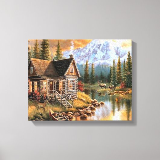 "Paradijs Berg Thuis" Canvas Afdruk (Voorkant)