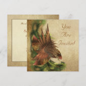 Paradijs Bloem Fractal Uitnodigingen (Voorkant / Achterkant)