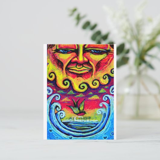 paradijs briefkaart (Staand voorkant)