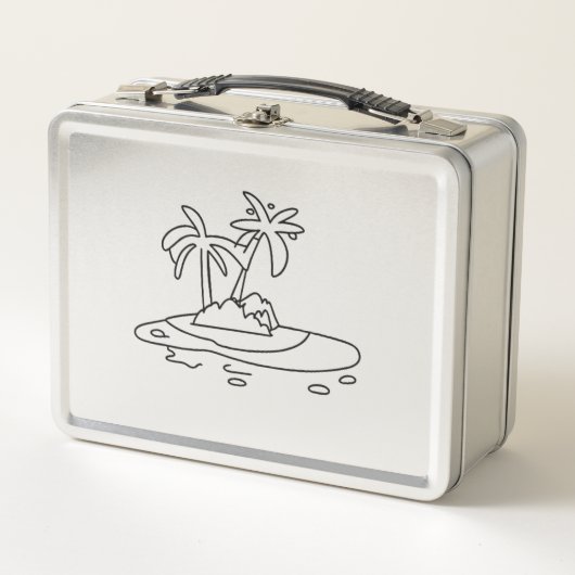 Paradijs eiland cadeau, lijntekening (Voorkant)