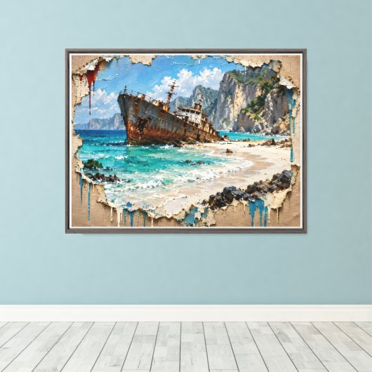 Paradijs en Roest Canvas Afdruk (Insitu (Houten vloer))