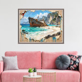 Paradijs en Roest Canvas Afdruk (Insitu (Woonkamer))