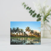 Paradijs Foto Tropische palmbomen Bali Indonesië Briefkaart (Staand voorkant)