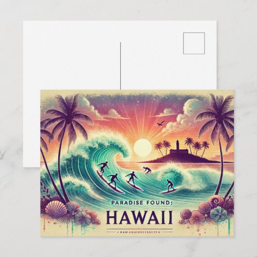 Paradijs gevonden: Hawaii Briefkaart (Voorkant / Achterkant)