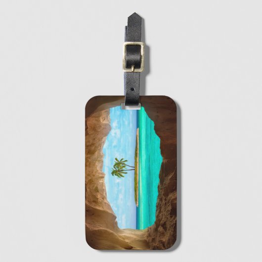 Paradijs in de Caraïben Bagagelabel (Voorkant (verticaal))