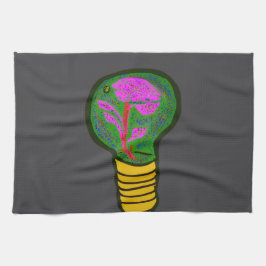 Paradijs in een Keukendoek met Gloeilamp Theedoek