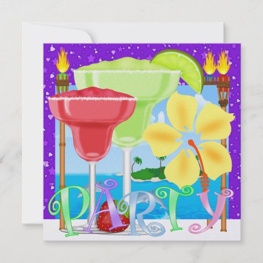 Paradijs PARTY / Luau - SRF Kaart (Voorkant)