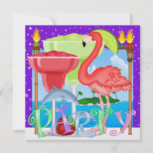 Paradijs PARTY / Luau - SRF Kaart (Voorkant)