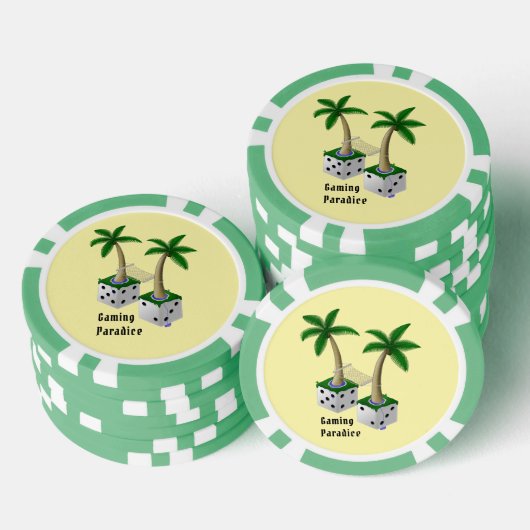 Paradijs - poker chips (Opstapeling)