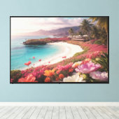 Paradijs Strand Canvasprint Canvas Afdruk (Insitu (Houten vloer))