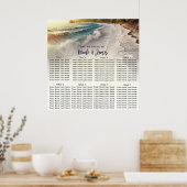 Paradijs Strand Zonsondergang Kust Bruiloft Zitpla Poster (Keuken)