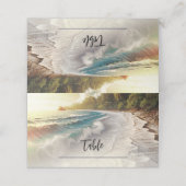 Paradijs Strand Zonsondergang Kust Tafel Stoel Tro Plaatskaartje (Buitenkant ongevouwen)