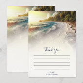 Paradijs Strand Zonsondergang Rustieke Kust Dank J Kaart (Voorkant / Achterkant)