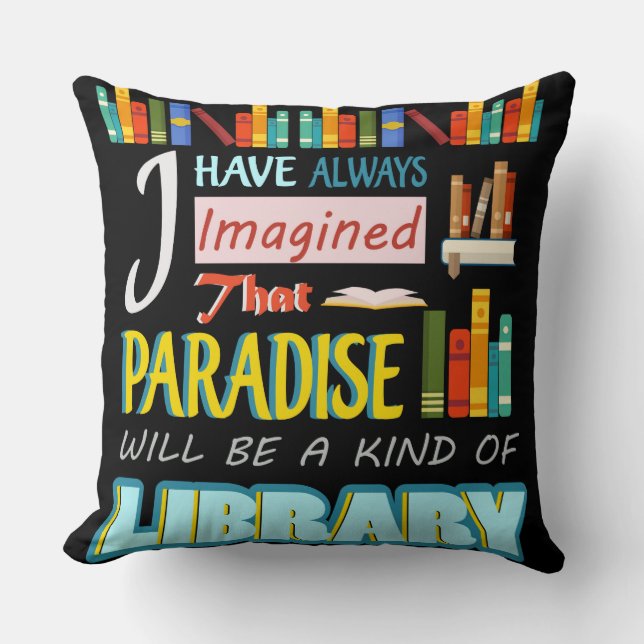 Paradijs Text Worp Kussen (Voorkant)