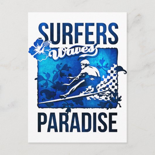 paradijs voor surfers briefkaart (Voorkant)