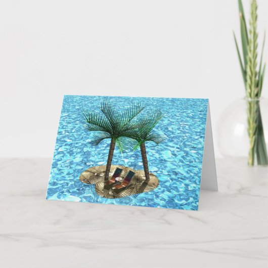 Paradijs voor twee feestdagen kaart (Voorkant)