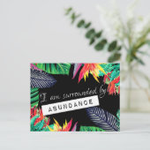 Paradijs Wet van Aantrekking Overvloed Affirmatie Briefkaart (Staand voorkant)