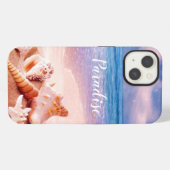 Paradijs Zee Strand Schelpen iPhone Hoesje (Achterkant horizontaal)