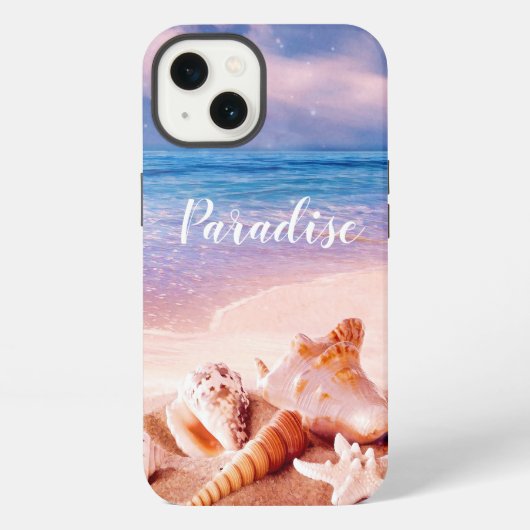 Paradijs Zee Strand Schelpen iPhone Hoesje (Achterkant)