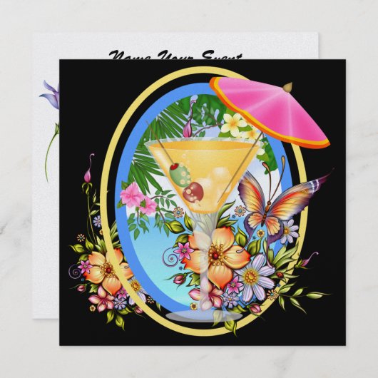 Paradijselijk strand kaart (Voorkant / Achterkant)