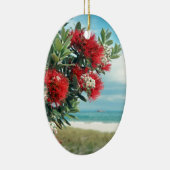 Paradijselijk strand Nieuw-Zeelandse zomer Keramisch Ornament (Rechts)