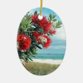 Paradijselijk strand Nieuw-Zeelandse zomer Keramisch Ornament (Voorkant)