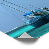 paradijselijke bootscène poster (Hoek)