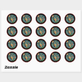Paradijselijke staat ronde sticker (Vel)